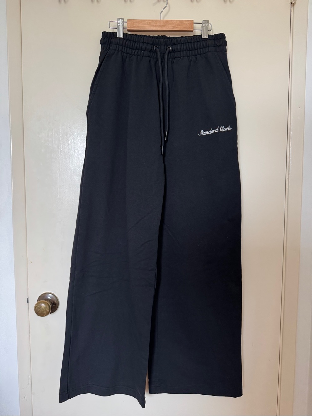 Urban Outfitters Standard Cloth Wide Leg Sweatpants Black Mens XS / Womens S